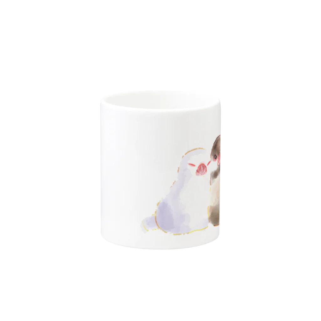 星猫堂のI♥文鳥グッズ Mug :other side of the handle