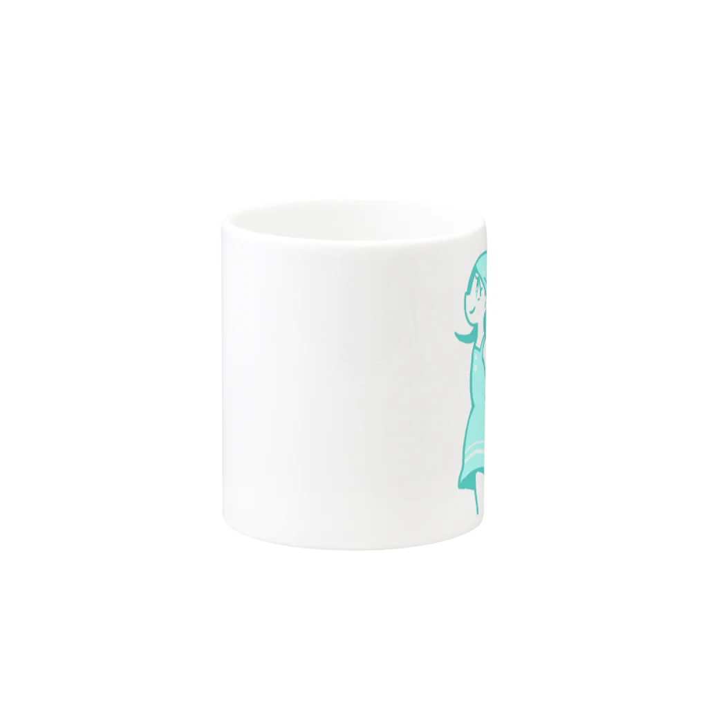 よもつ堂のなつのひ、ラムネカラー Mug :other side of the handle