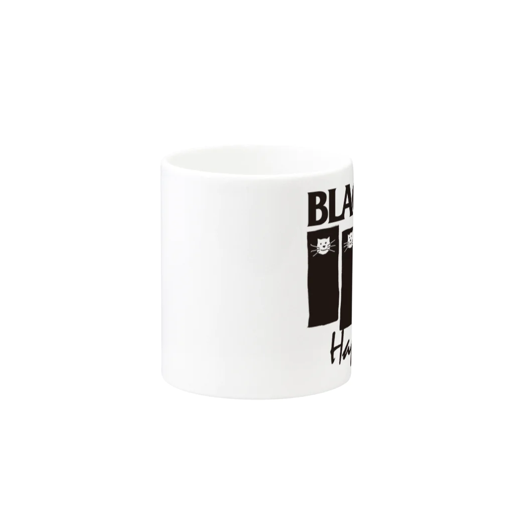 オサモハンキンポーの BLACK HAPPENING（ver2） Mug :other side of the handle