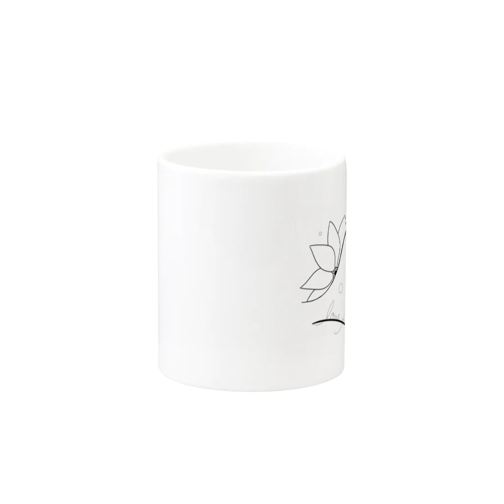 Atelier of K0_nakaのBird-LOVE Mug :other side of the handle