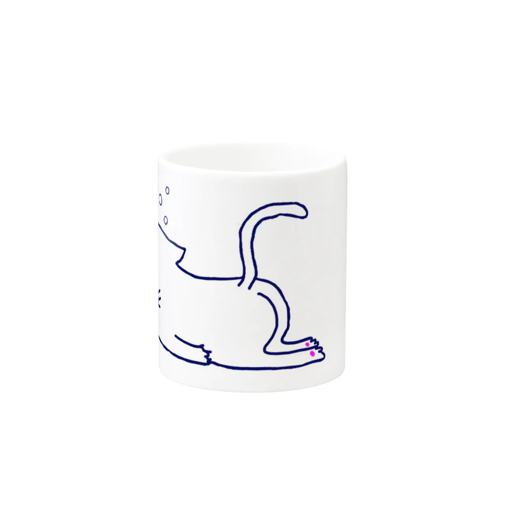 TAMAPEのしらたまねこおねむー Mug :other side of the handle