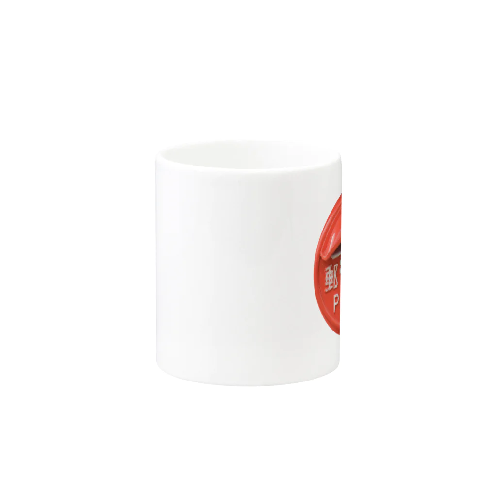 Ashidoriの赤い丸型の郵便ポスト Mug :other side of the handle