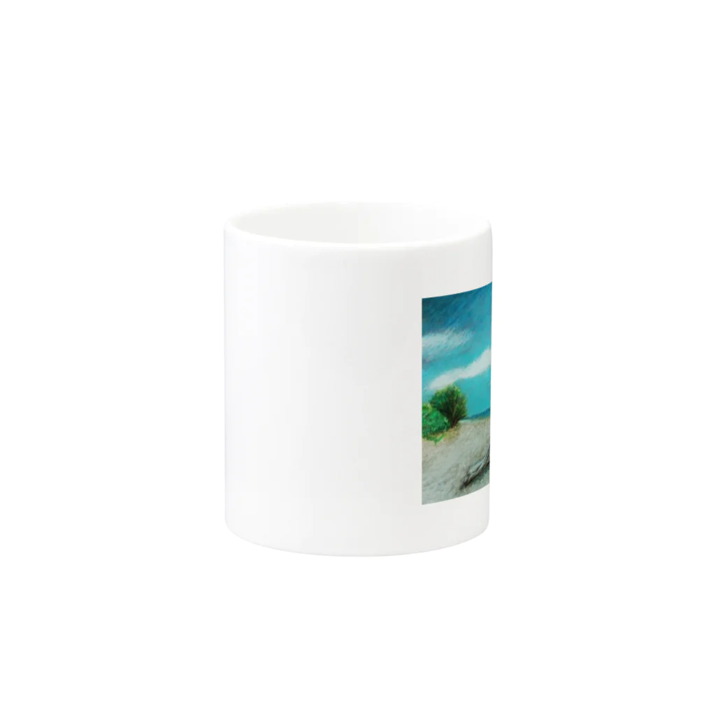 ねこ屋にこ日和のＯＫＩＮＡＷＡ Mug :other side of the handle