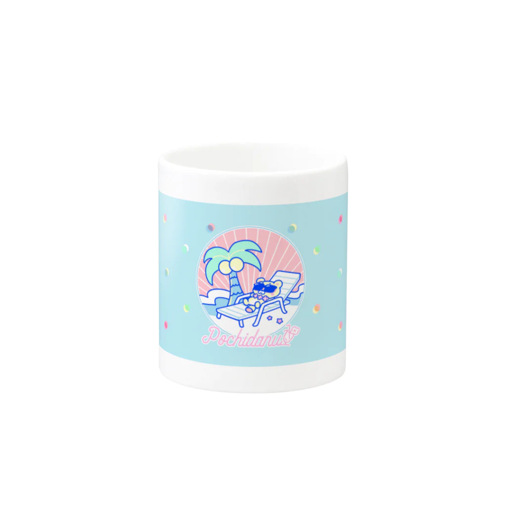 PONPOCのSUMMERぽちだぬマグカップ Mug :other side of the handle