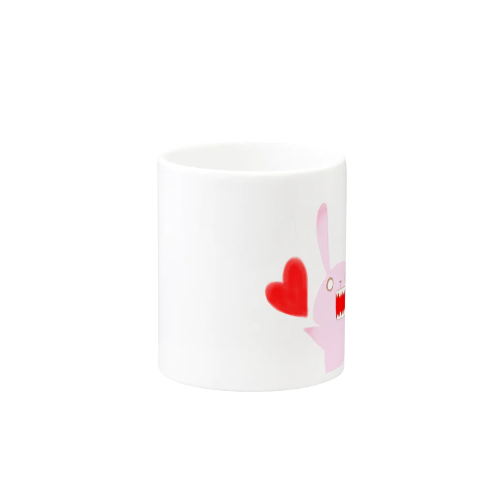 そらまめこのうさぎ「大好き！GAO！」 Mug :other side of the handle