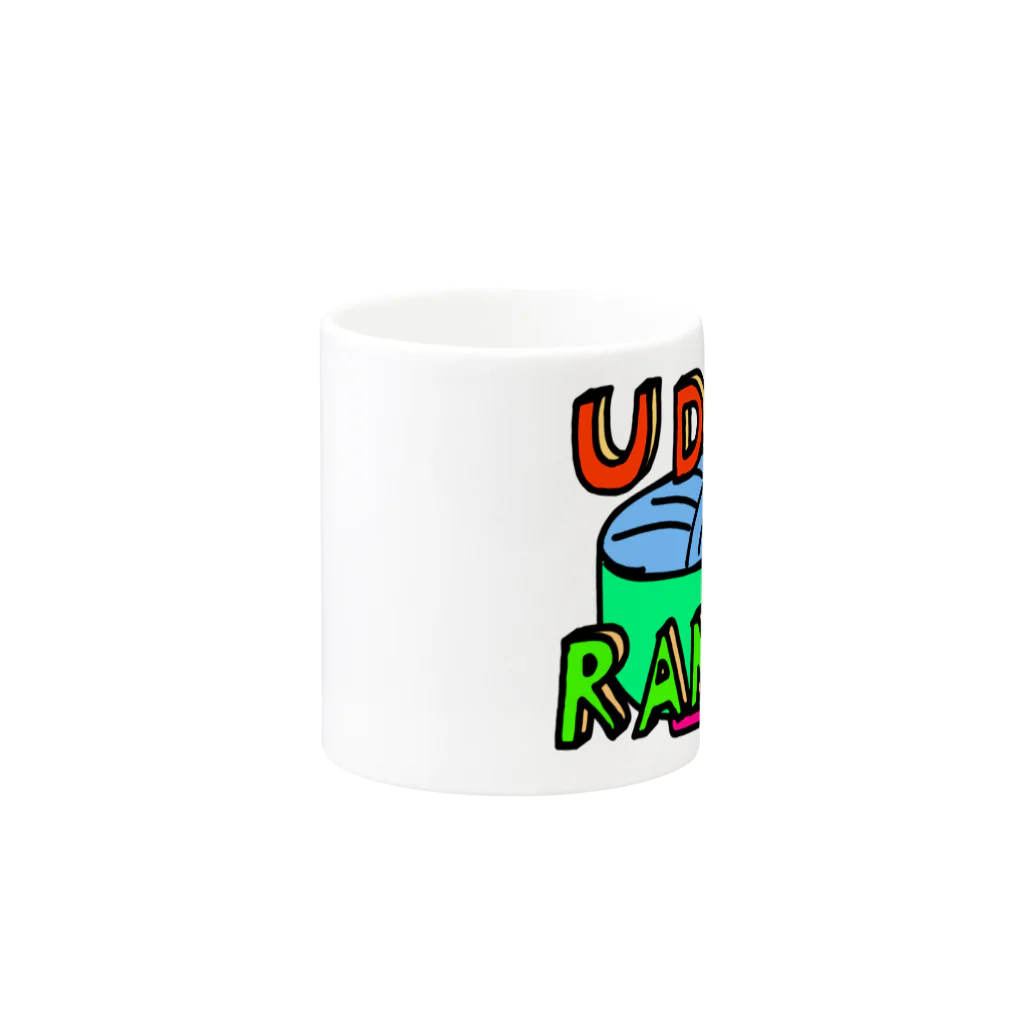 夫婦とその子のUDONRAMEN Mug :other side of the handle