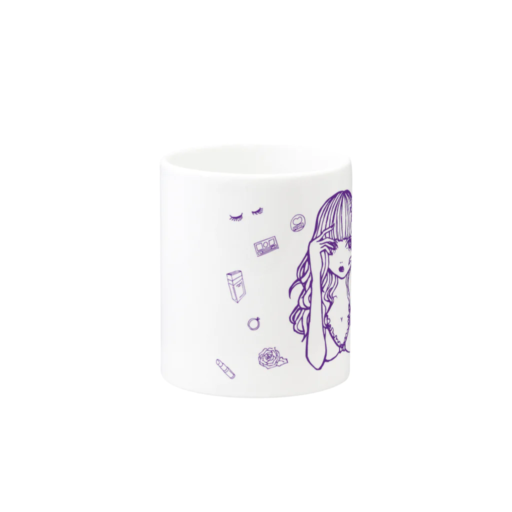 コゴロー・ナイトの女子力 Mug :other side of the handle