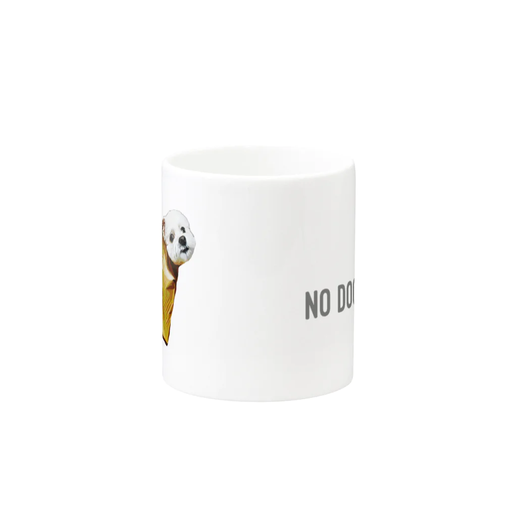 wanwan peepee'sのNO DOG NO LIFE Mug :other side of the handle