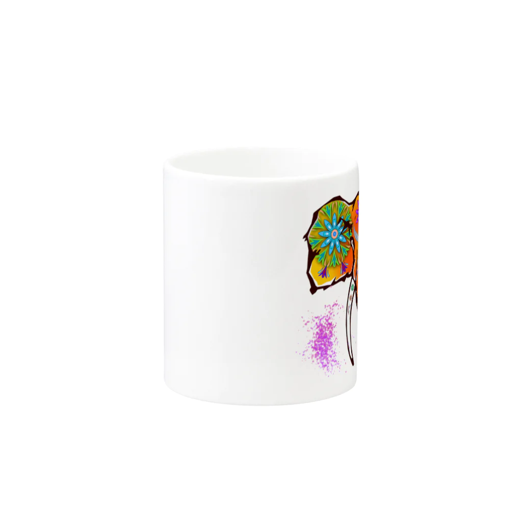 I-Asis-D SHOPのエレファントイラスト Mug :other side of the handle