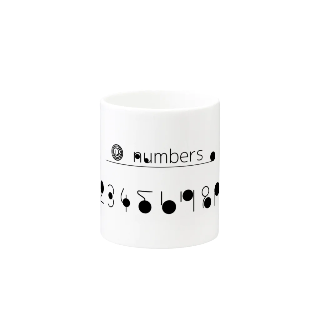 A X u / 亜 素のcircle numbers マグ Mug :other side of the handle