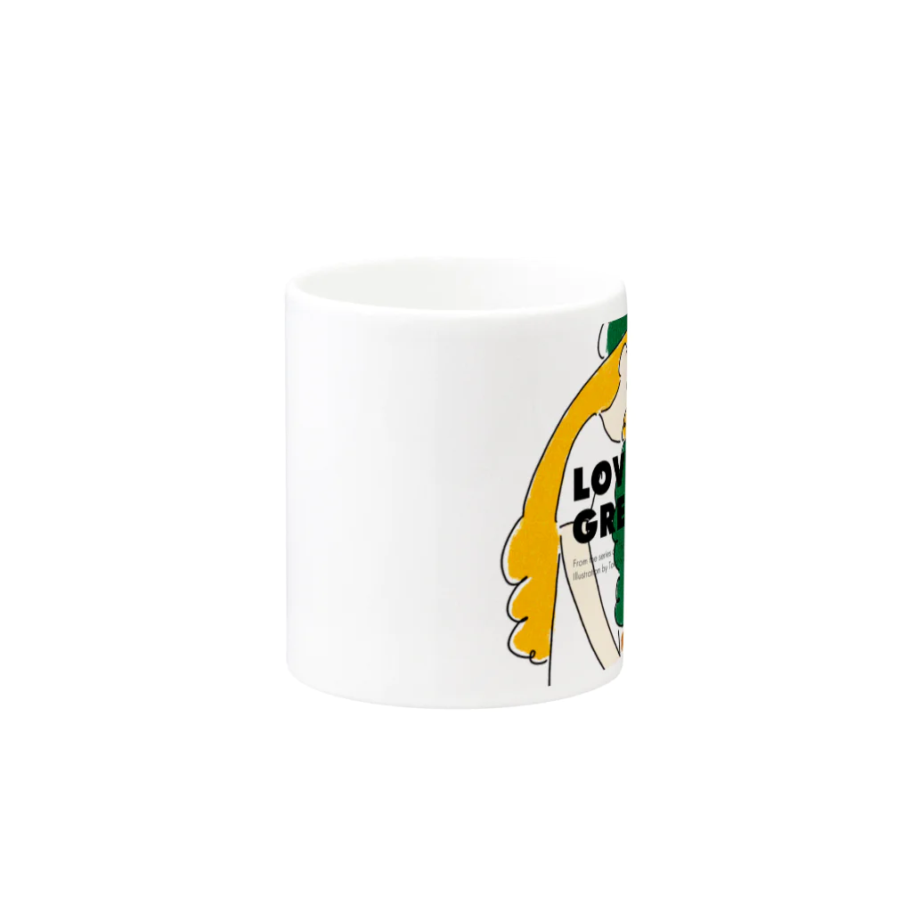 Takanori SuzukiのLOVE GREEN with logo Mug :other side of the handle