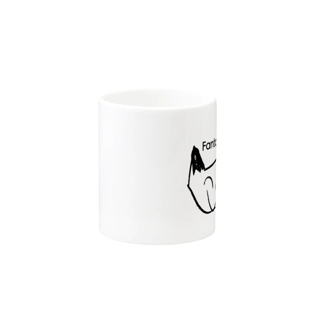 れんげSHOPのねこのマグカップ Mug :other side of the handle