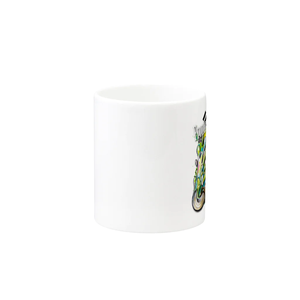 引田玲雄 / Reo Hikitaの画家エリミミガエル(緑4) Mug :other side of the handle