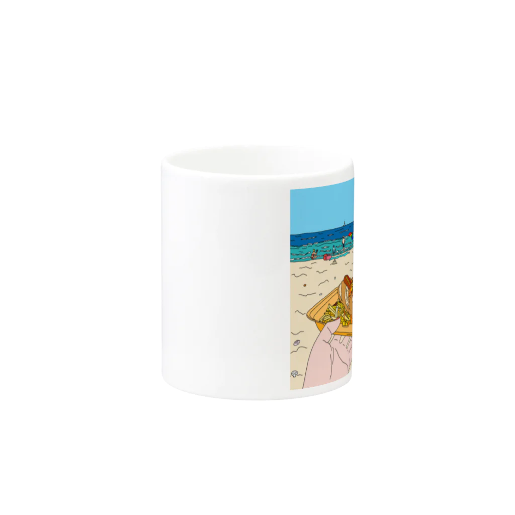 らぴの堂のHotdog on the Beach Mug :other side of the handle