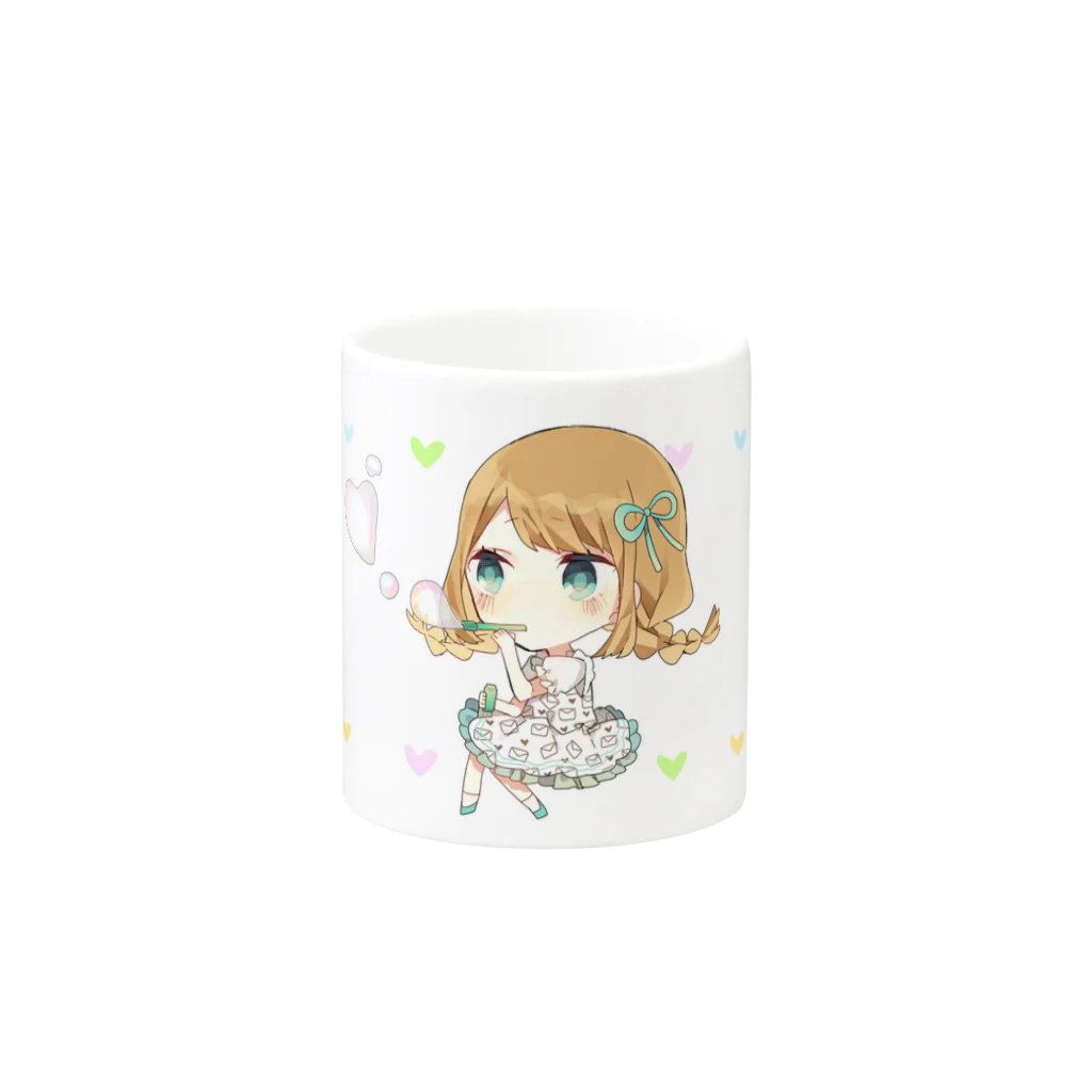 *॰⋆ Milky Way *॰⋆のシャボン玉マグカップ(しろこver.) Mug :other side of the handle