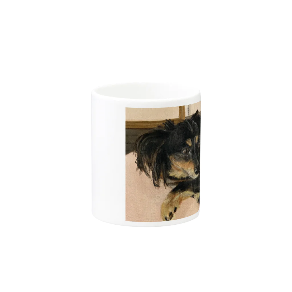 Yuina Trundleのかわいいひじきの絵　Painting of Hijiki Mug :other side of the handle