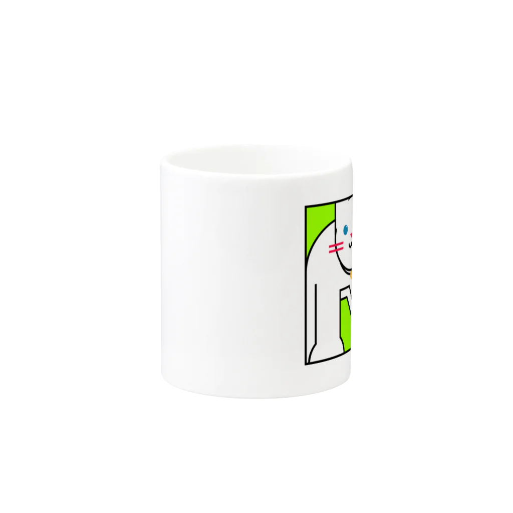 自信課長！の猫用口 Mug :other side of the handle