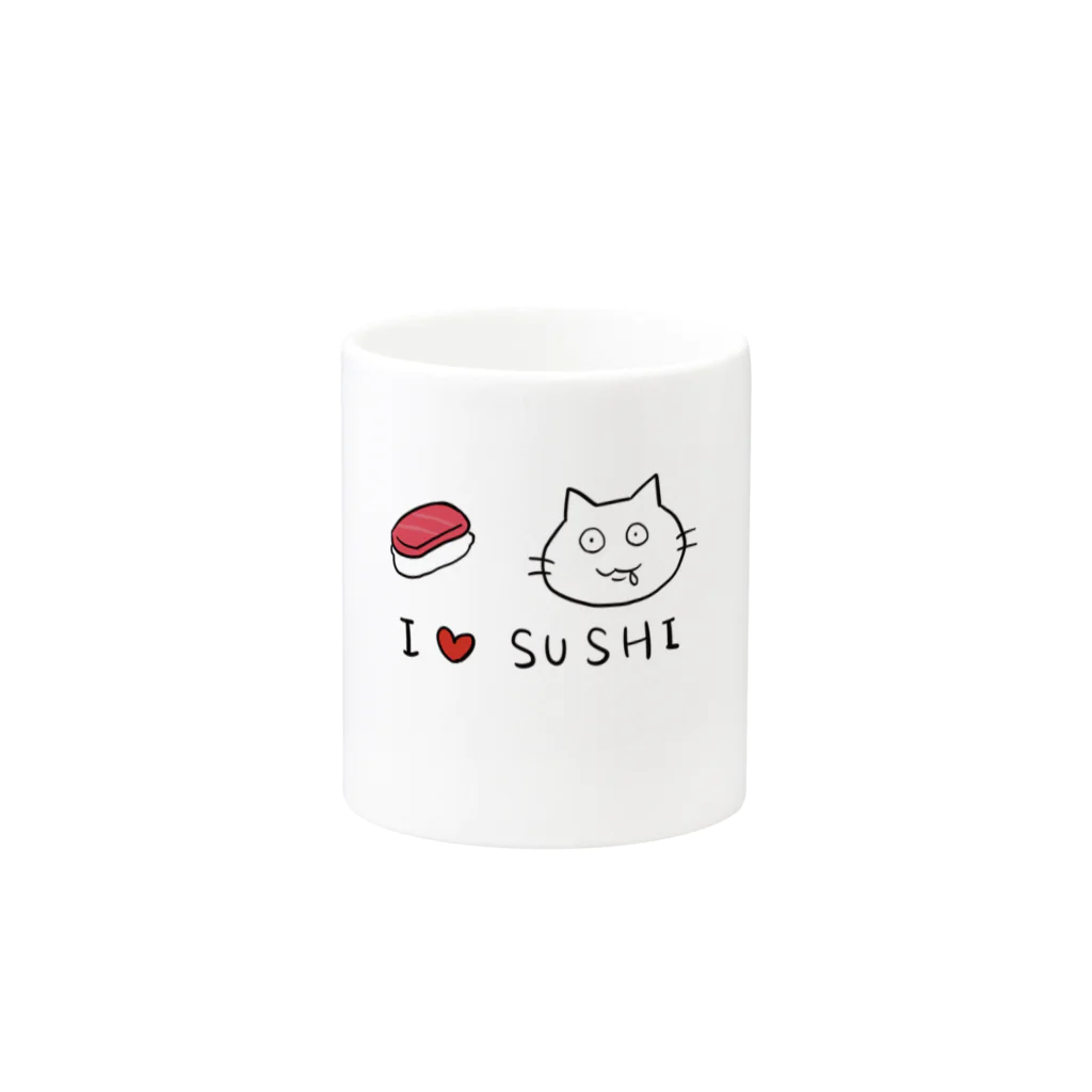 ささみちゃんショップのささみちゃん　おすしマグカップ Mug :other side of the handle