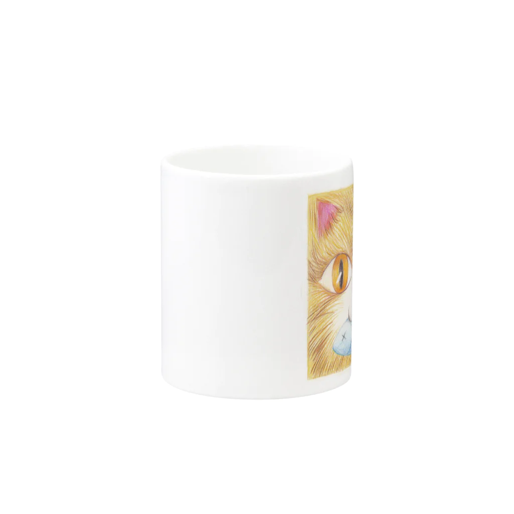 花信風のお店の魚をくわえた猫 Mug :other side of the handle