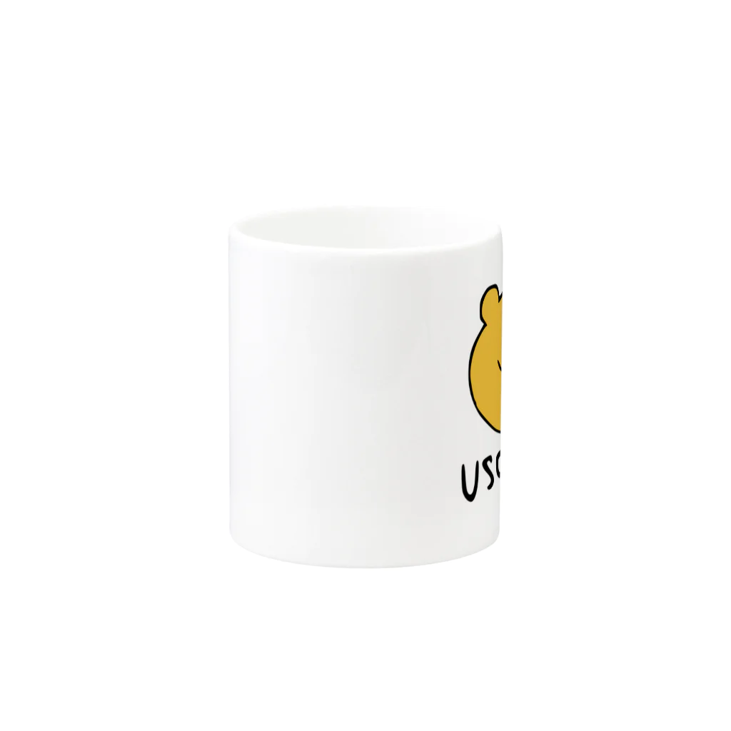 Kousuke HattaのUSOUSO_YELLOW Mug :other side of the handle