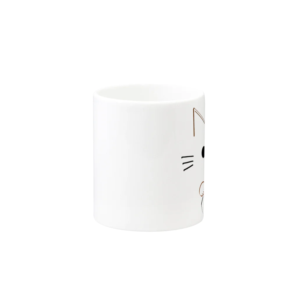 兎猫庵のトリプルおかりにゃＢＲ Mug :other side of the handle