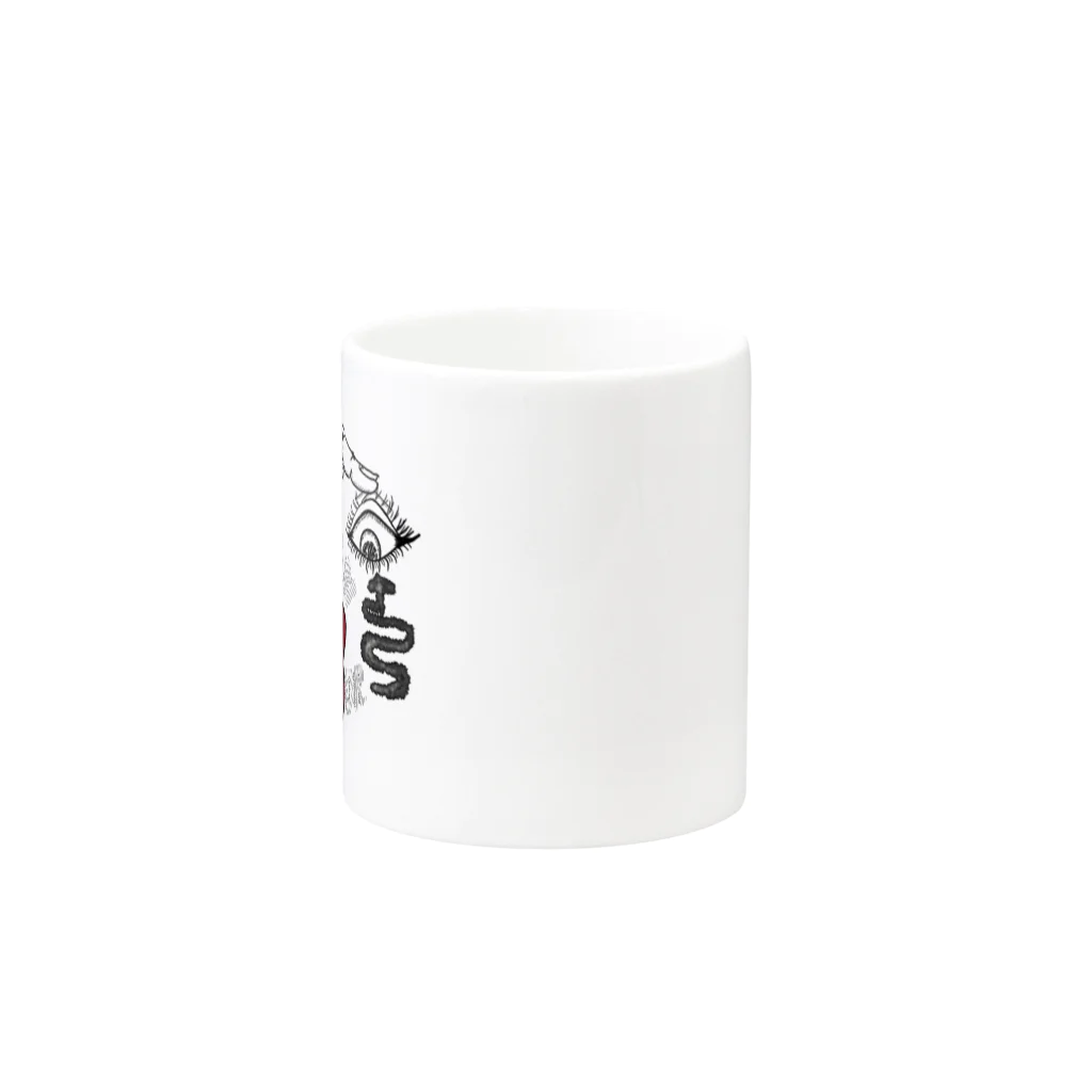 KIGI きのこのOPEN YOUR EYES Mug :other side of the handle