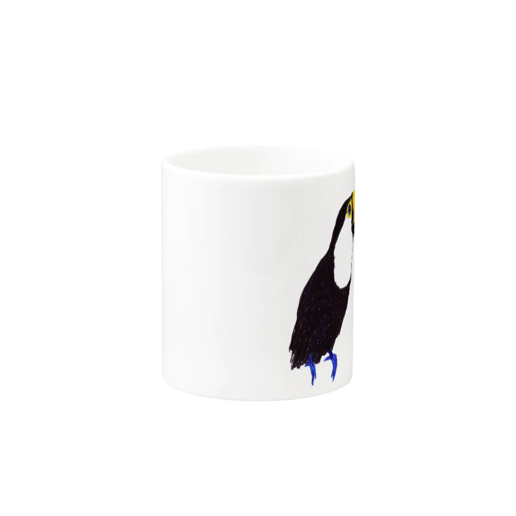 渡辺勇のオニオオハシ Mug :other side of the handle