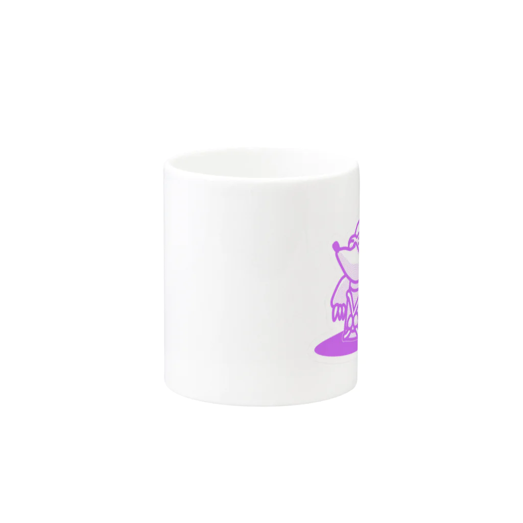 栖周 (sumi amane)のもぐう（紫） Mug :other side of the handle