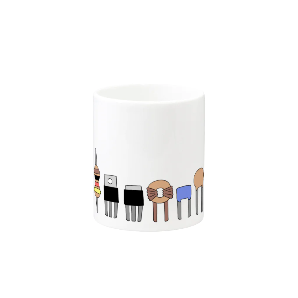 asukataguiの電子部品なマグカップ Mug :other side of the handle