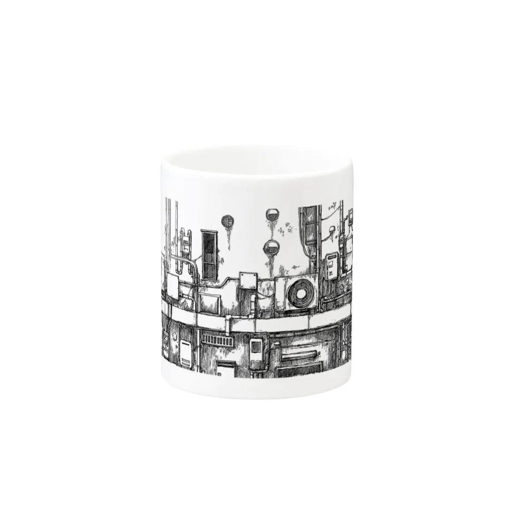 YOAKEMAEのSUKIMA - 路地裏 Mug :other side of the handle