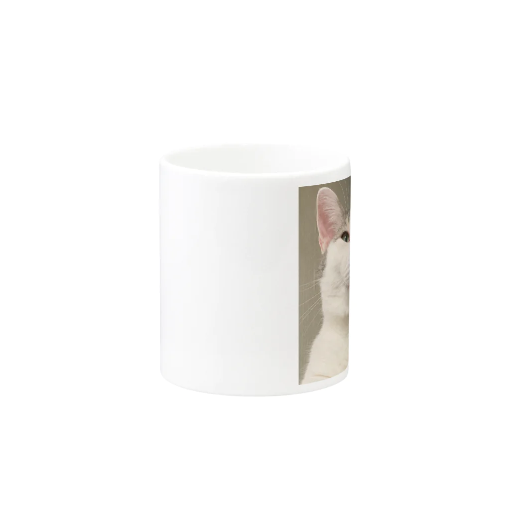 にゃおとうーろん時々ボスのしろしーのどあっぷ Mug :other side of the handle