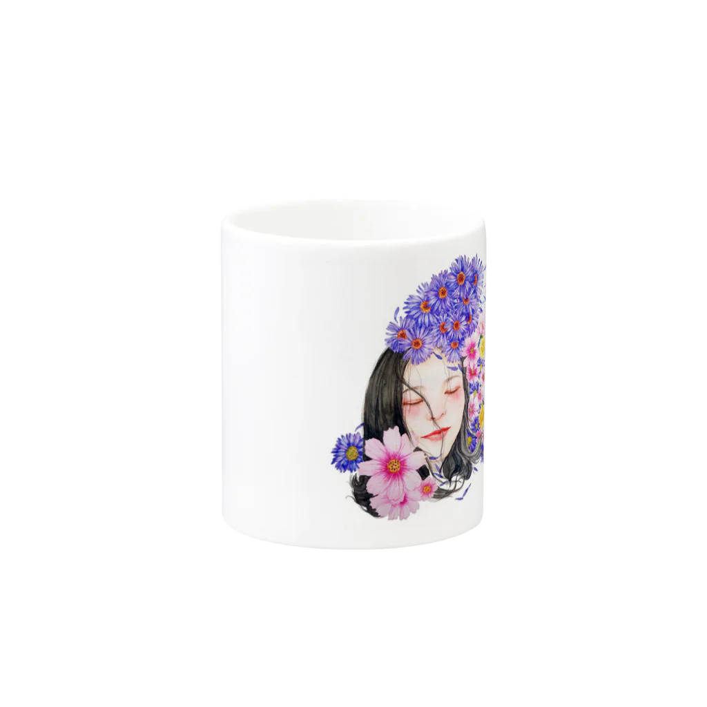 癒しと幸せの占い師・ちぃのお店の恋する乙女 Mug :other side of the handle