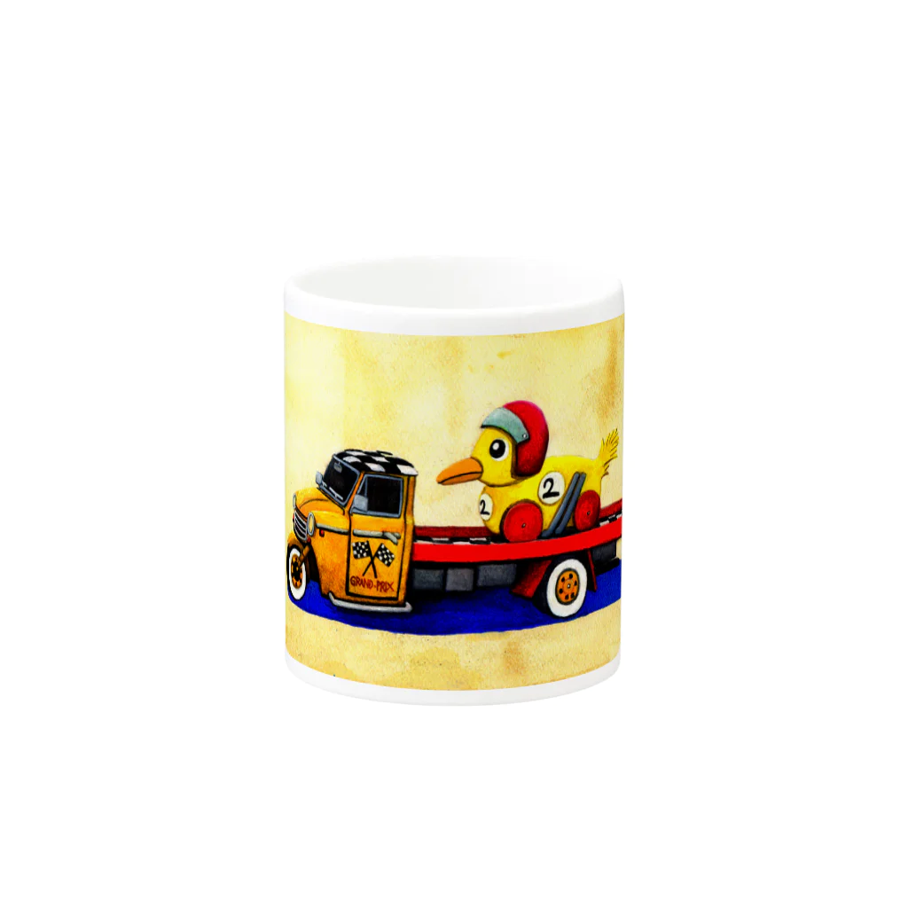 Colour-Trash Suzuri ShopのDuck-Racer Mug :other side of the handle