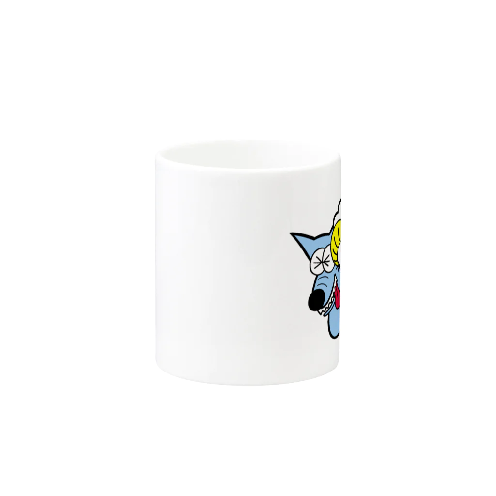 aoki1goのオオカミの皮を被ったヒツジ Mug :other side of the handle