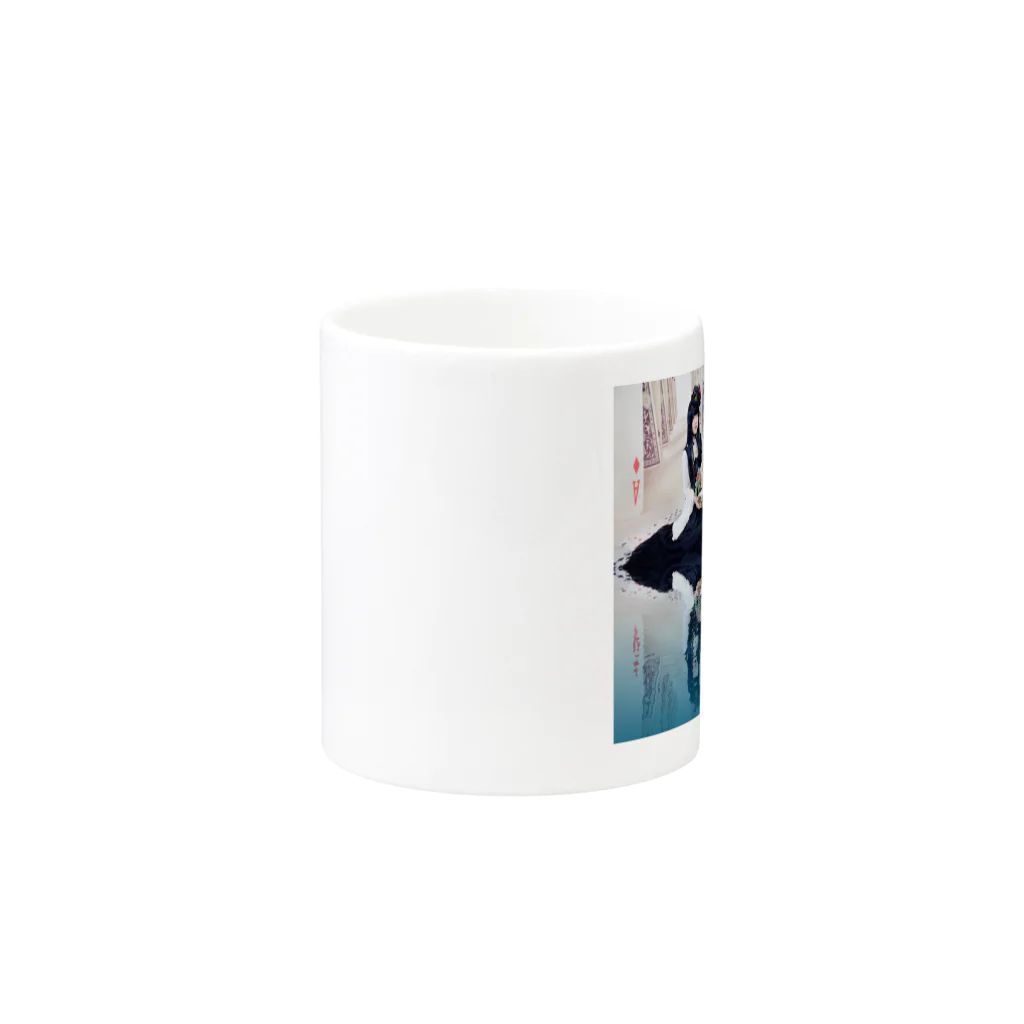 mirukuの水辺カラー Mug :other side of the handle