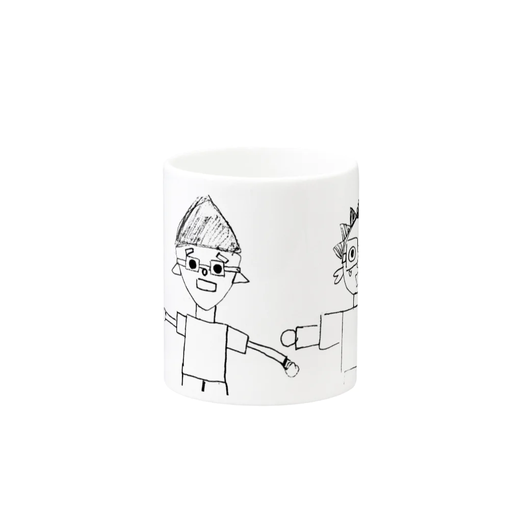 minamisanの形でブリキくん兄弟 Mug :other side of the handle