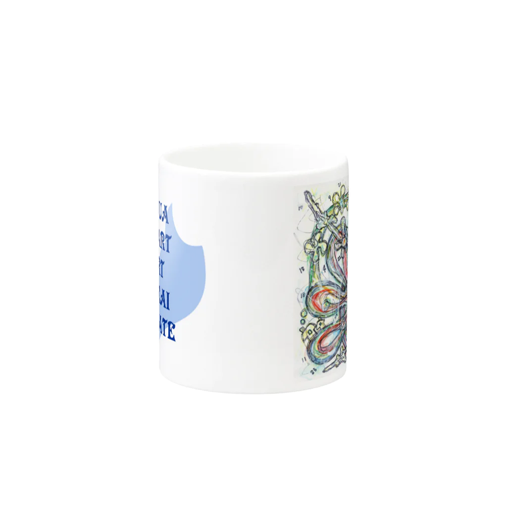 ERIKOERIN ART SHOPの虹光るpureFLOWER／絵画マグ Mug :other side of the handle