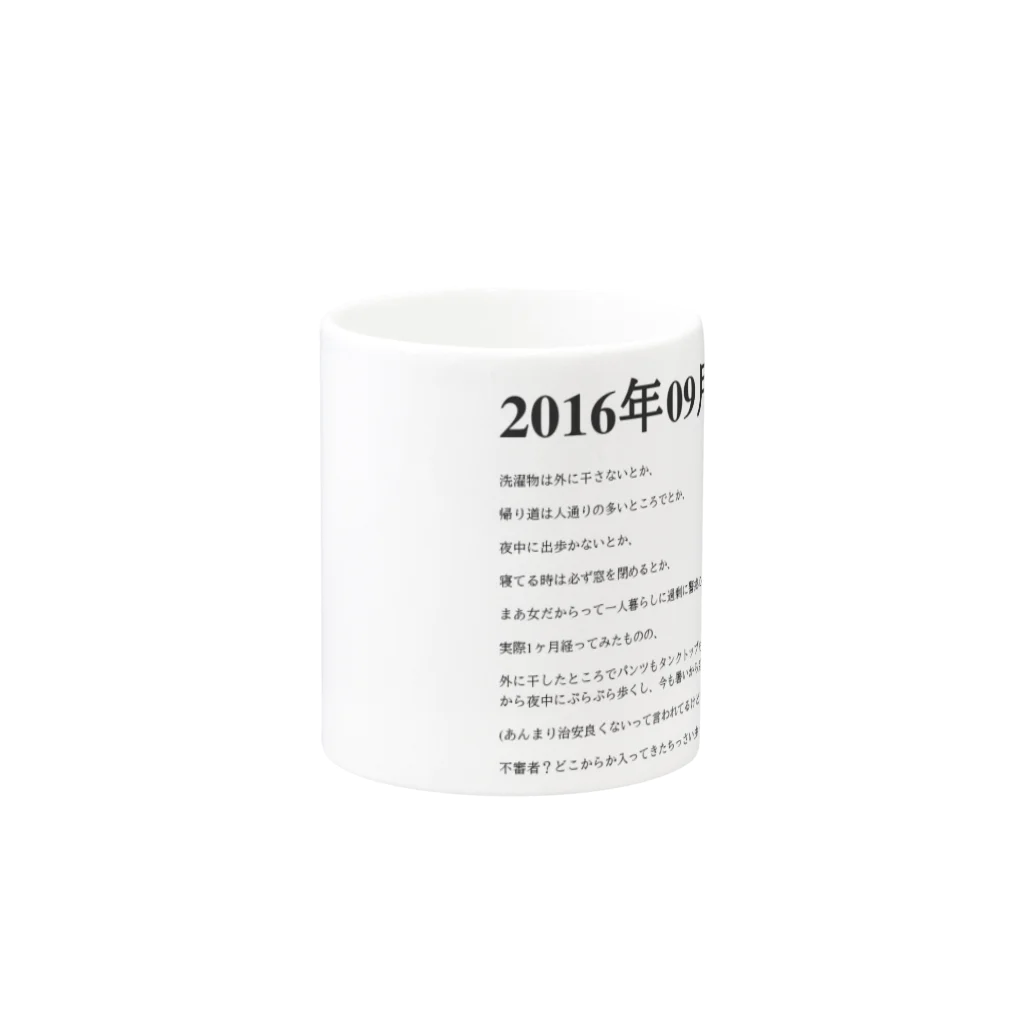 誰かが書いた日記の2016年09月7日02時36分 Mug :other side of the handle