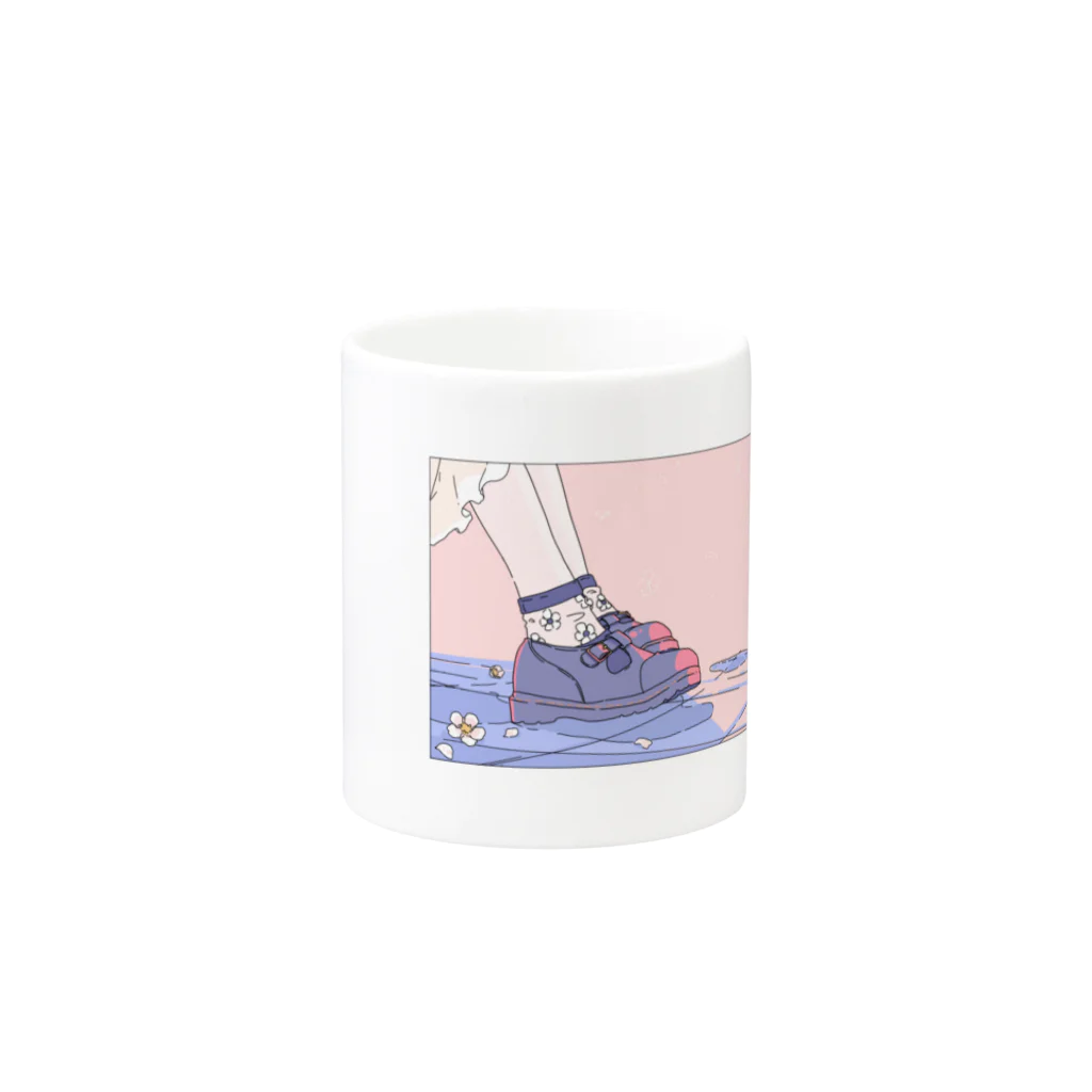 Matsuda Jun@illustのいちごのおんなのこ Mug :other side of the handle