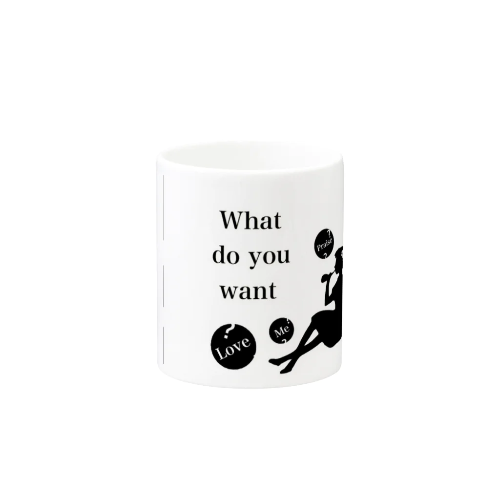 gyozaのWHAT DO YOU WANT Mug :other side of the handle