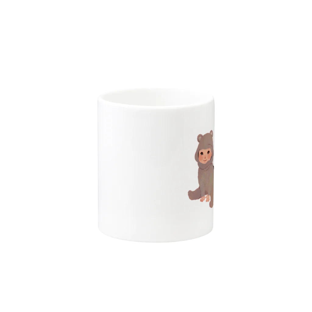 吉岡ゆうこ　オンラインショップのBearBaby&Cat Mug :other side of the handle