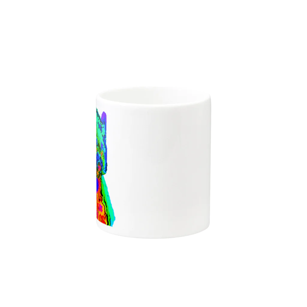 ワサンボン繊維工業のオイルペイトたぬき Mug :other side of the handle