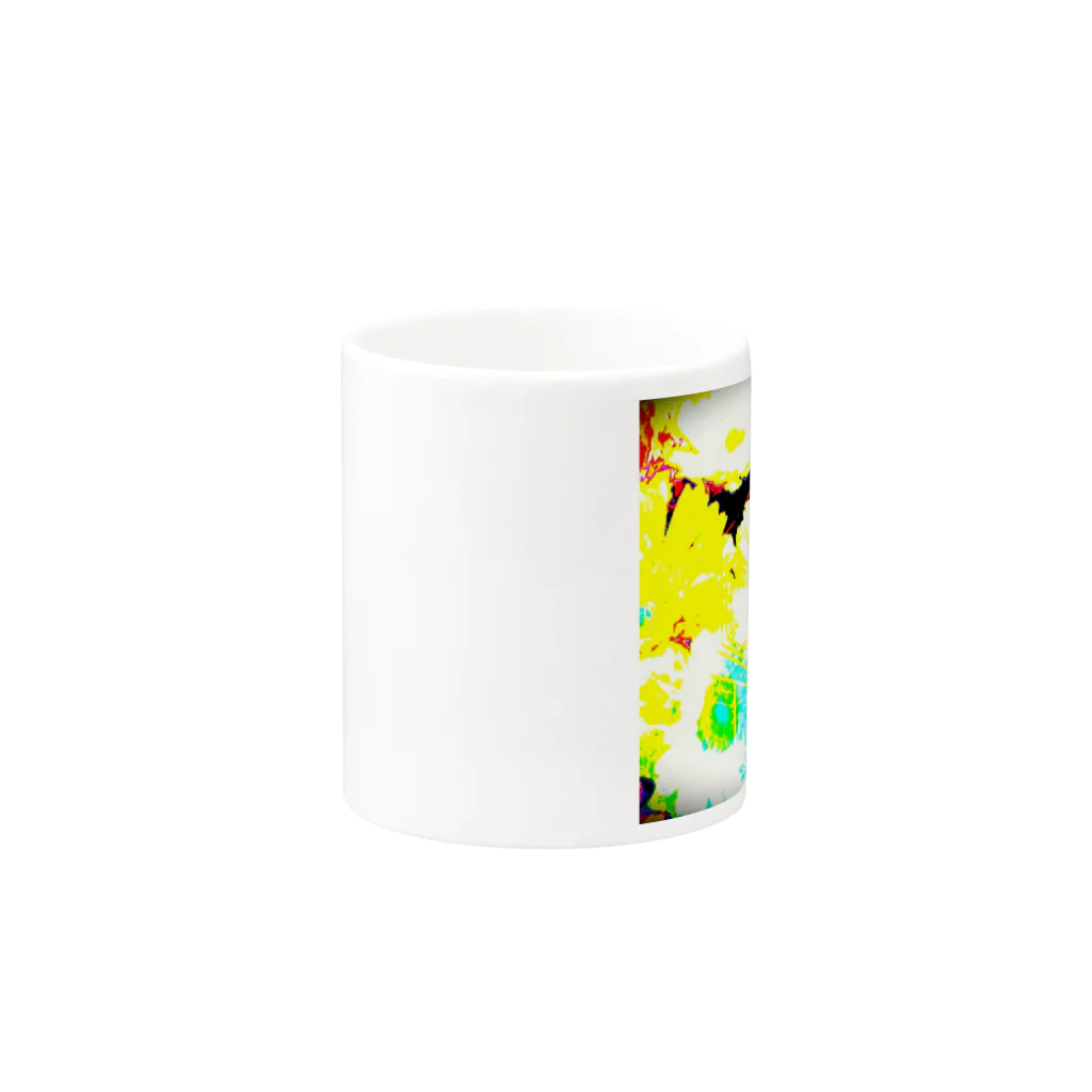 A'S WORLDのyellow×orangeFLOWER Mug :other side of the handle