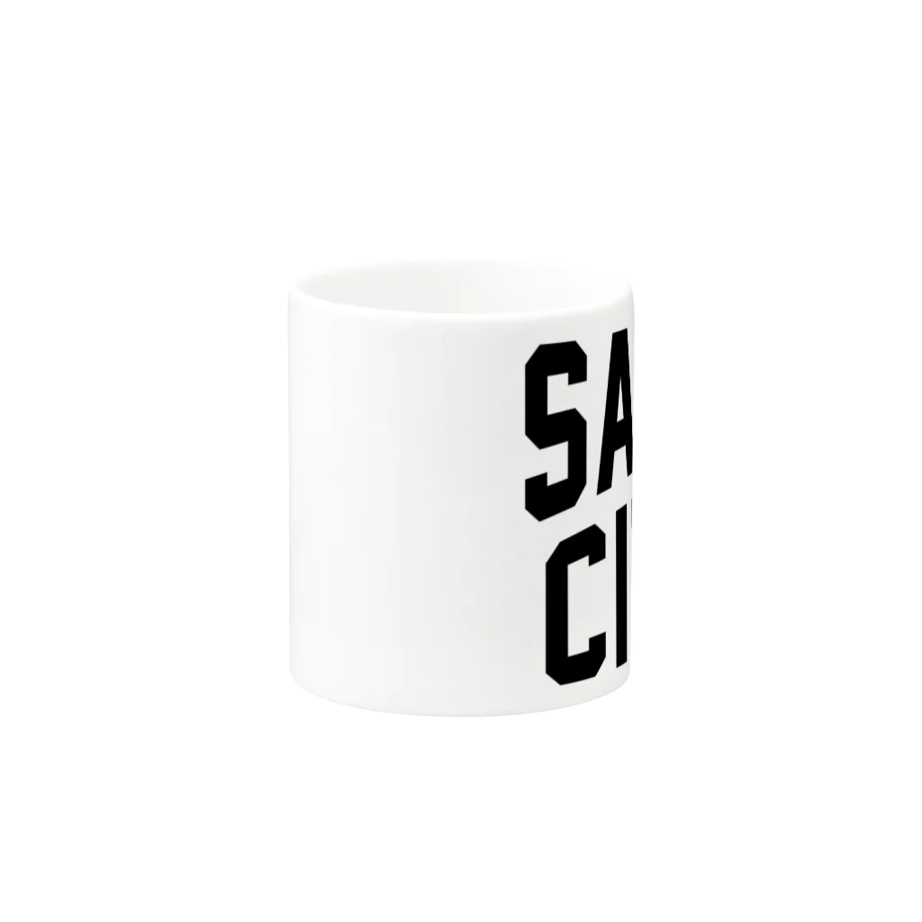 JIMOTOE Wear Local Japanの佐賀市 SAGA CITY Mug :other side of the handle