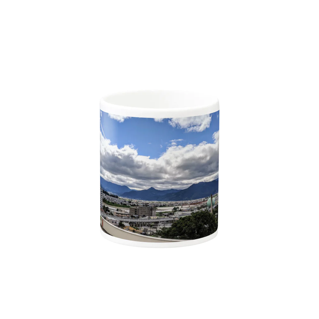 おいでよ上田の上田イオンから見た千曲川 Mug :other side of the handle