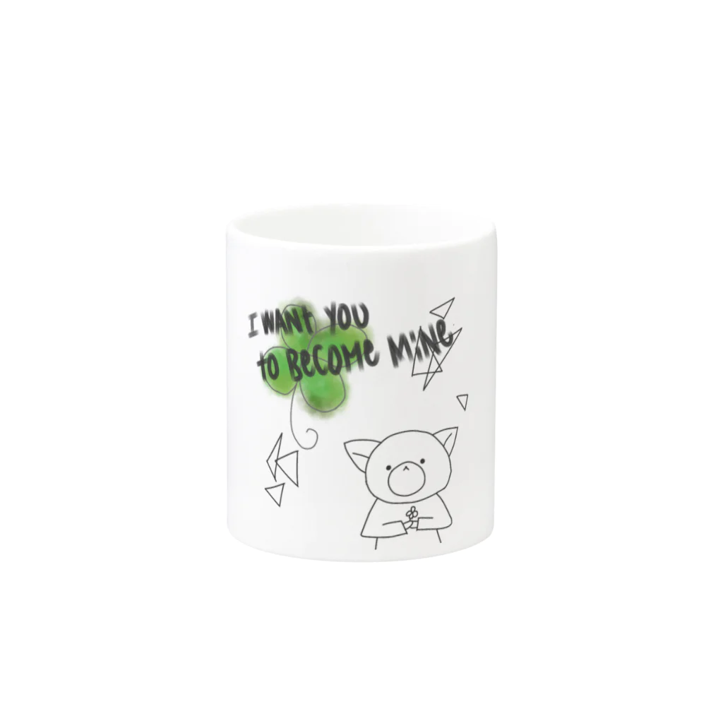 ゆきだまのクローバー(私のモノになって) Mug :other side of the handle