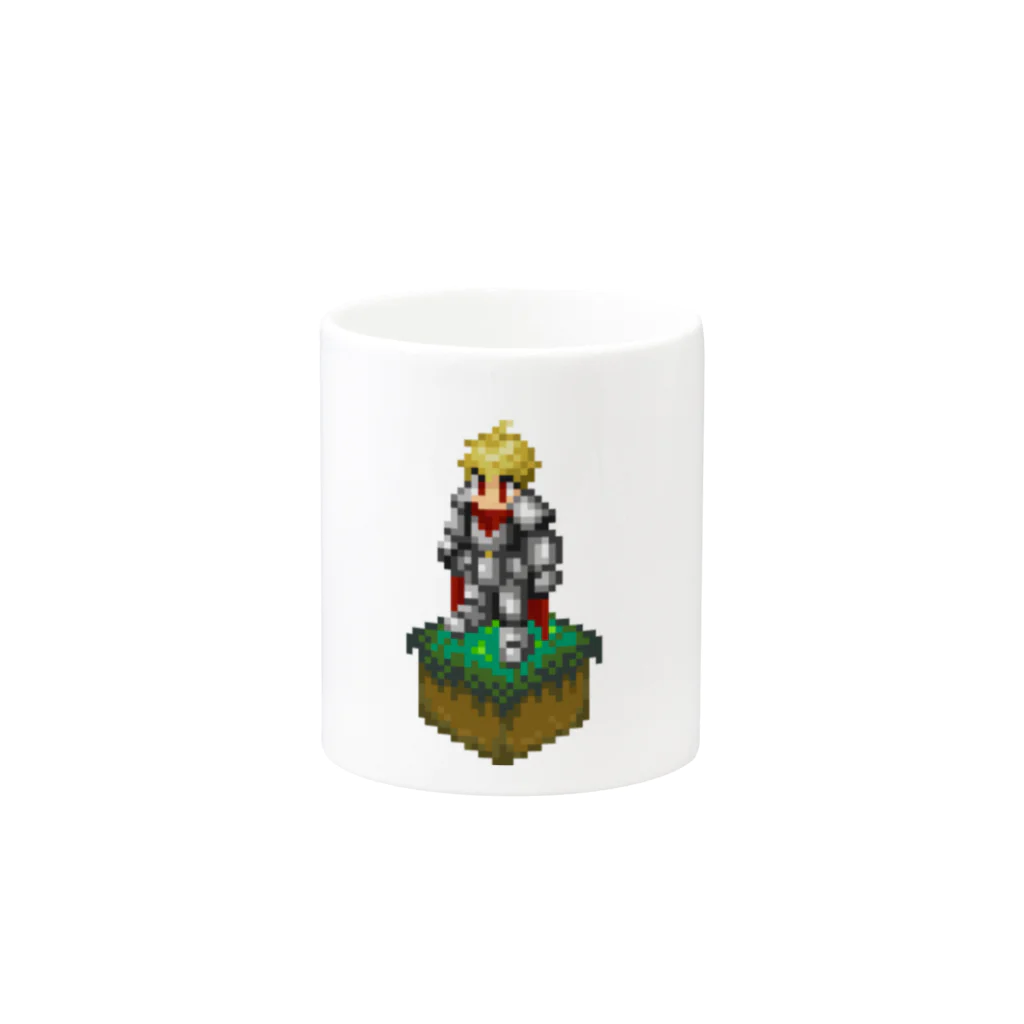 Made in Jupiterのドット絵　ナイト Mug :other side of the handle