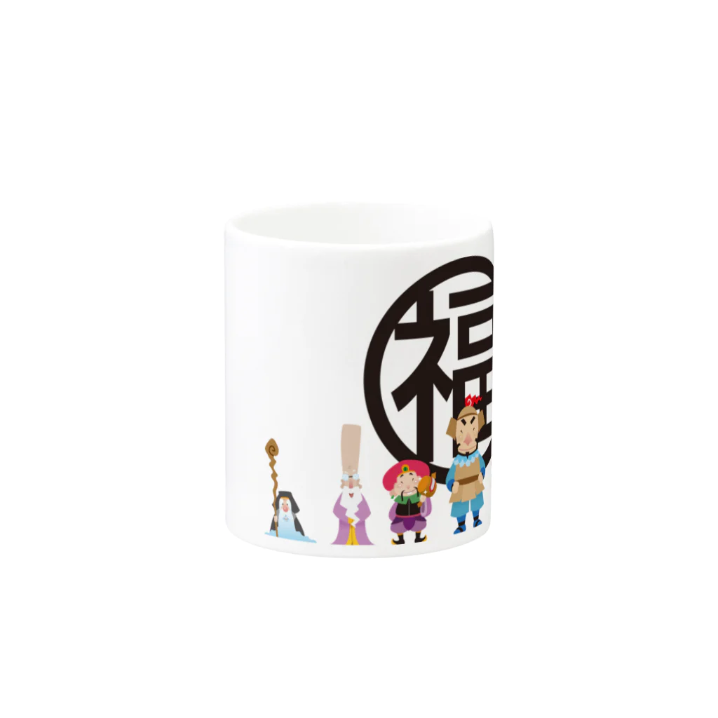 土田圭介の七福神 Mug :other side of the handle