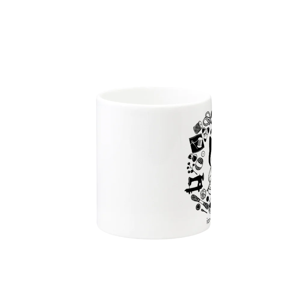 fjfjのあみものねこ Mug :other side of the handle