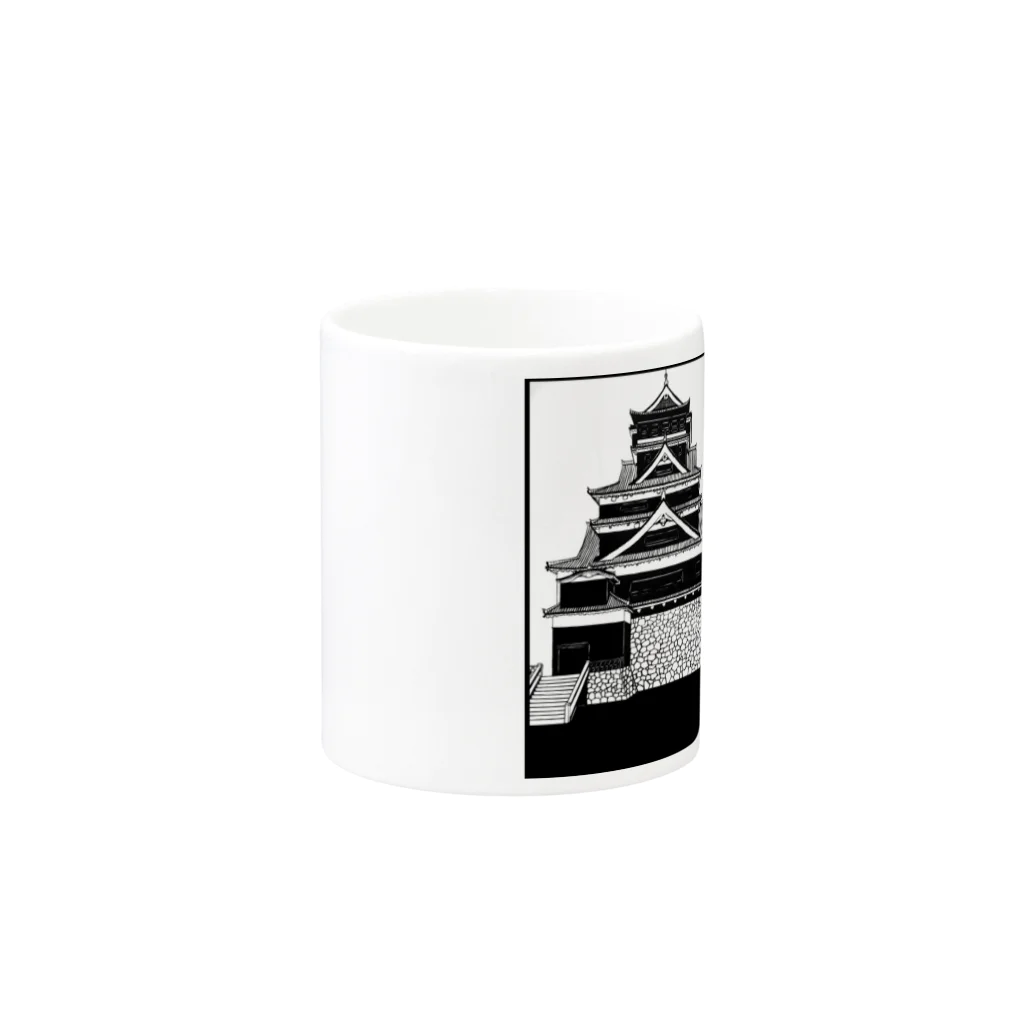 アトリエ ONOMATOPEの熊本城 Mug :other side of the handle